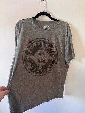 Doughnuts & Deadlifts Gray Graphic T-Shirt
